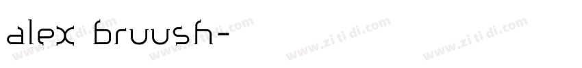 alex bruush字体转换
